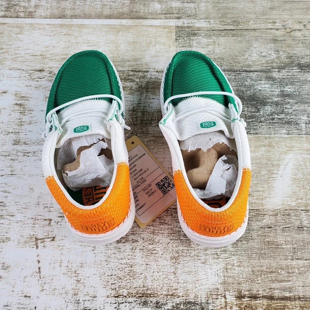Hey Dude Wally Youth Slip On Shoes Sz 13 C13 Ireland St Patrick's Day Celtic